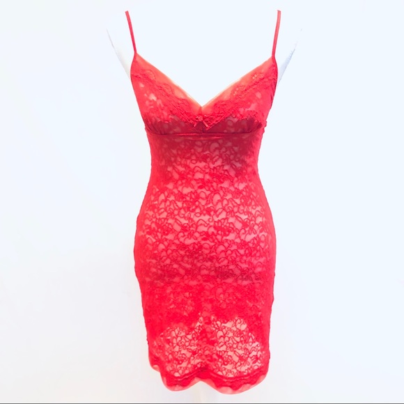 Victoria's Secret Other - Victoria’s Secret lingerie red lace dress medium